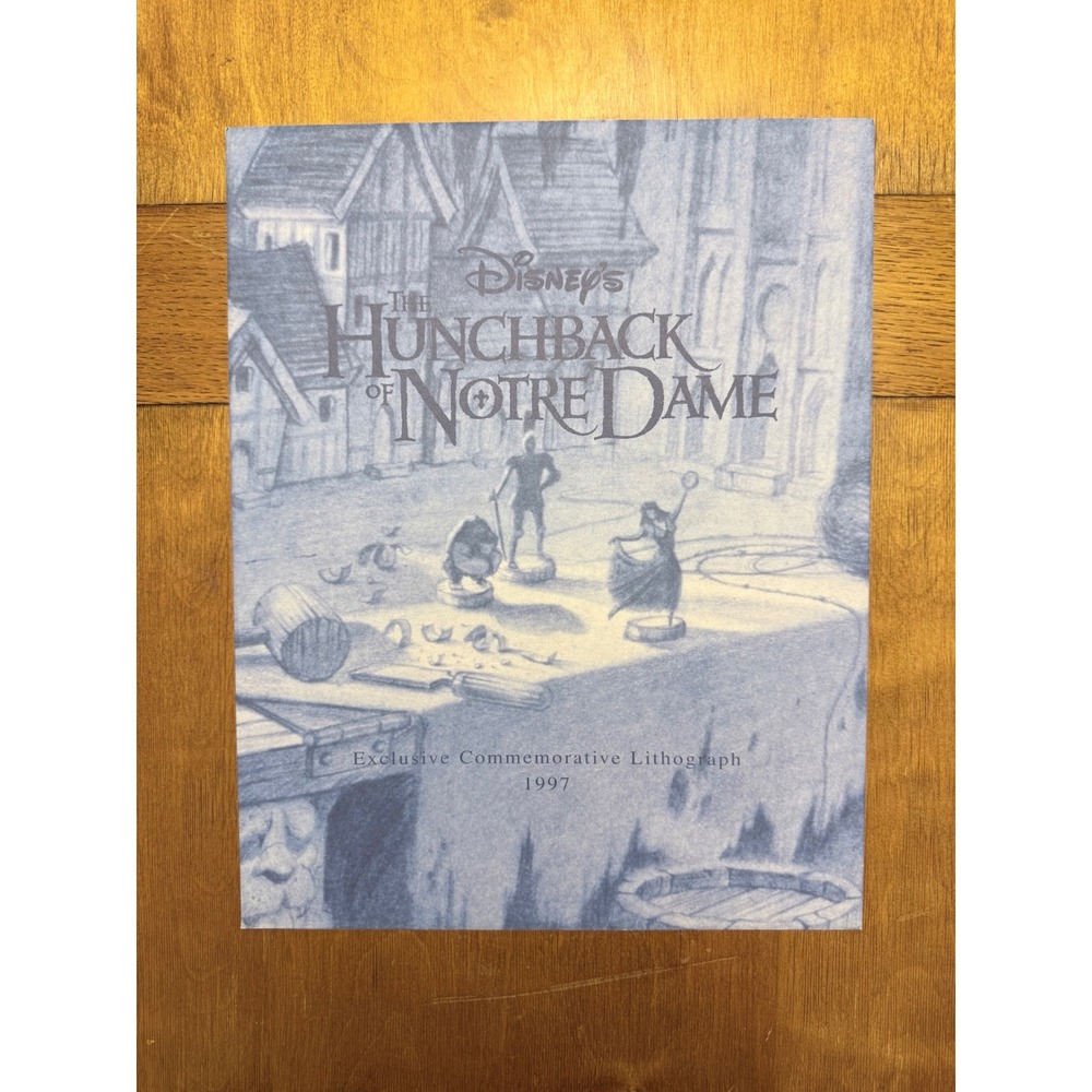 Disney The Hunchback of Notre Dame 1997 Exclusive Commemorative Lithograph Print